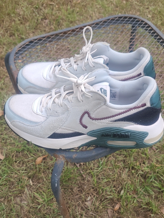 Nike Shoes - Nike Air Max Sneakers in White, Teal & Burgundy Accent Womens Size 8.5